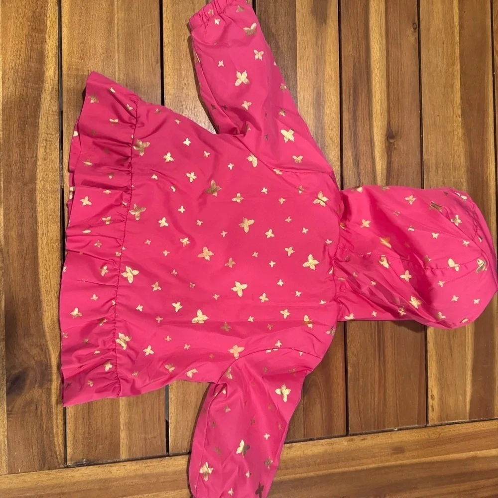 Baby Girl London Fog Pink Butterfly Jacket 12 Mos